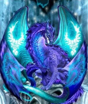 Broderie Diamant Dragon violet