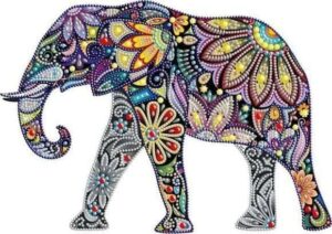 Broderie Diamant Eléphant Pop