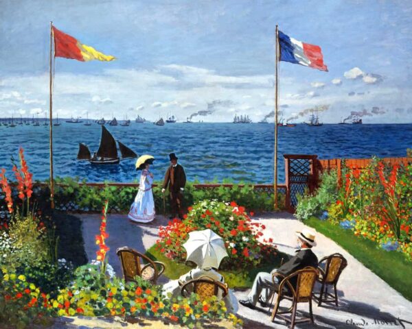 Broderie Diamant La terrasse à Sainte-Adresse Monet