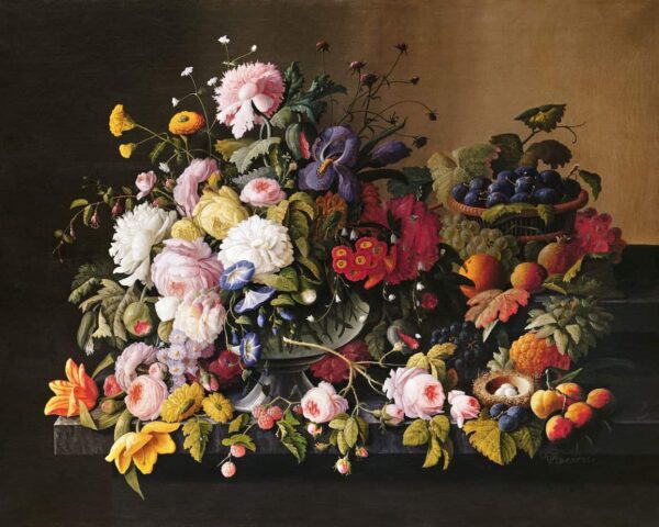 Broderie Diamant Fleurs et Fruits Severin Roesen