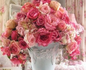 Broderie Diamant Gros Bouquet de Roses