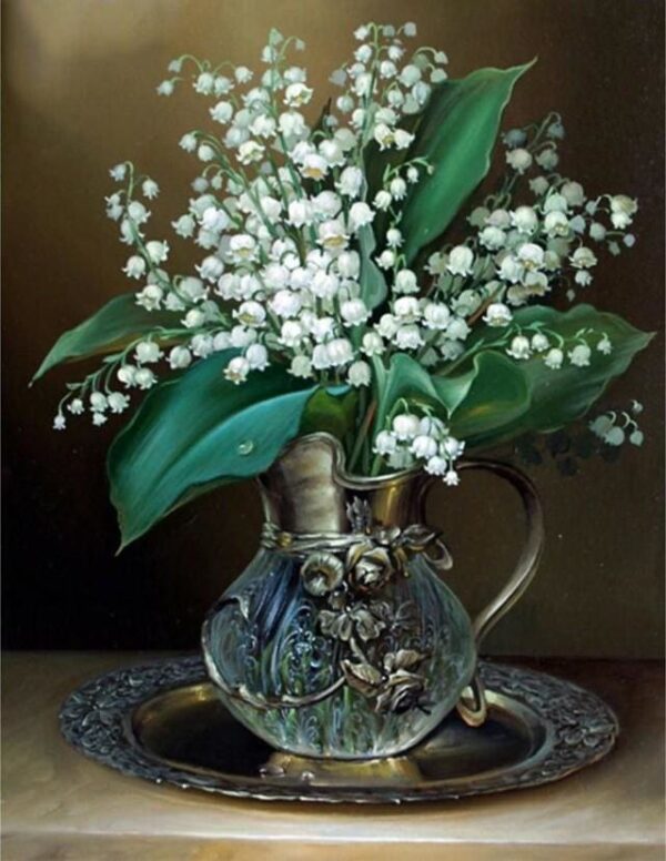 Broderie Diamant Bouquet de Muguet