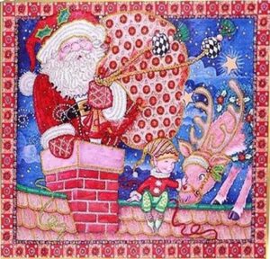 Broderie Diamant Tableau Père Noël